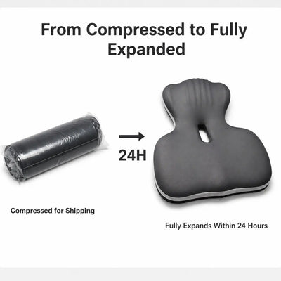 Ergonomic Memory Foam Seat Cushion with Extended Back Support