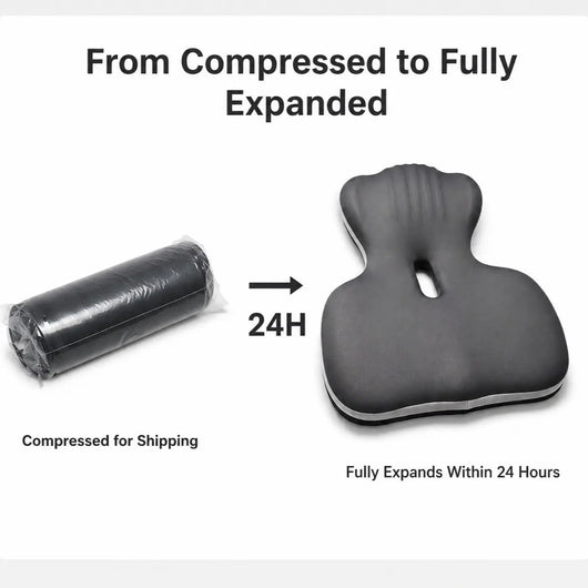 Ergonomic Memory Foam Seat Cushion with Extended Back Support