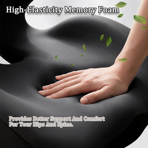 Ergonomic Memory Foam Seat Cushion with Extended Back Support