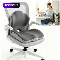 Ergonomic Memory Foam Seat Cushion with Extended Back Support