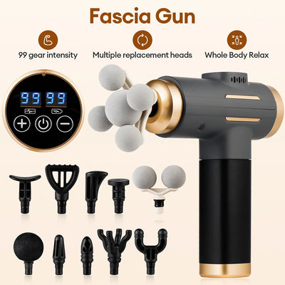 11-IN-1 Electric Massage gun High-Frequency Vibration Body Massage Gun