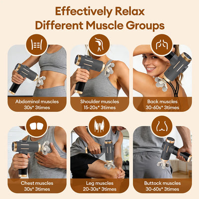 11-IN-1 Electric Massage gun High-Frequency Vibration Body Massage Gun