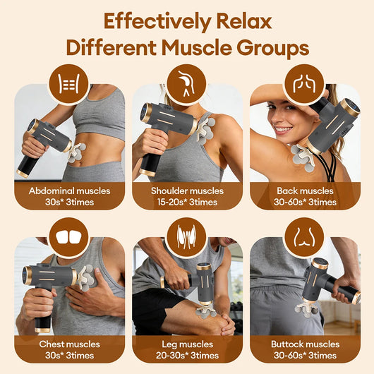 11-IN-1 Electric Massage gun High-Frequency Vibration Body Massage Gun