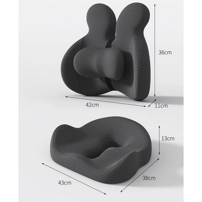 Ergonomic Seat Cushion – Memory Foam Back Support for Office & Home