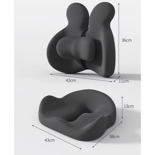 Ergonomic Seat Cushion – Memory Foam Back Support for Office & Home