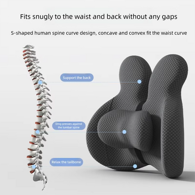 Ergonomic Seat Cushion – Memory Foam Back Support for Office & Home