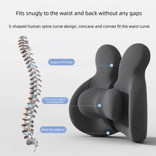 Ergonomic Seat Cushion – Memory Foam Back Support for Office & Home
