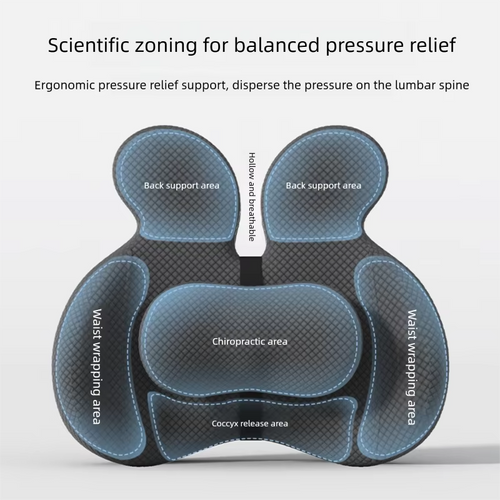 Ergonomic Seat Cushion – Memory Foam Back Support for Office & Home