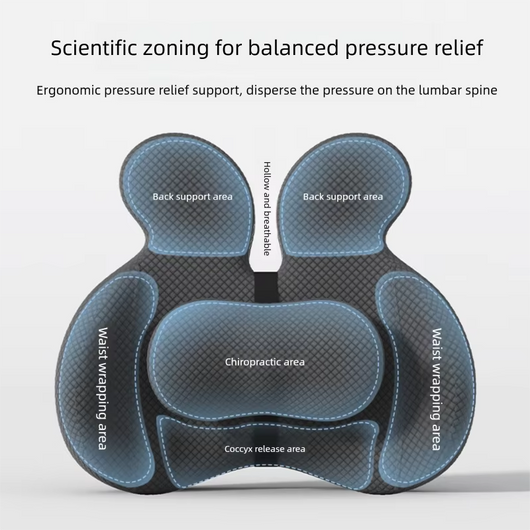 Ergonomic Seat Cushion – Memory Foam Back Support for Office & Home
