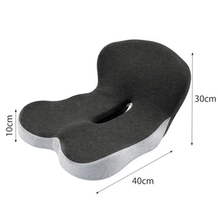 GoDyna Ultimate Sitting Solution Premium Memory Foam Seat Cushion with L-Shaped Back Support for Sciatica Relief & Breathable Non-Slip Base