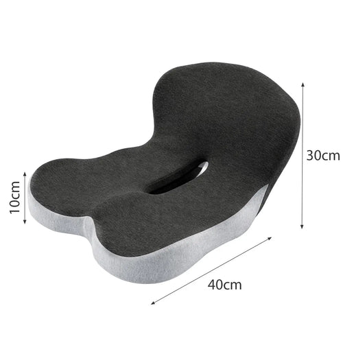 GoDyna Ultimate Sitting Solution Premium Memory Foam Seat Cushion with L-Shaped Back Support for Sciatica Relief & Breathable Non-Slip Base